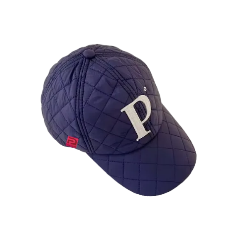 Purple P hat.