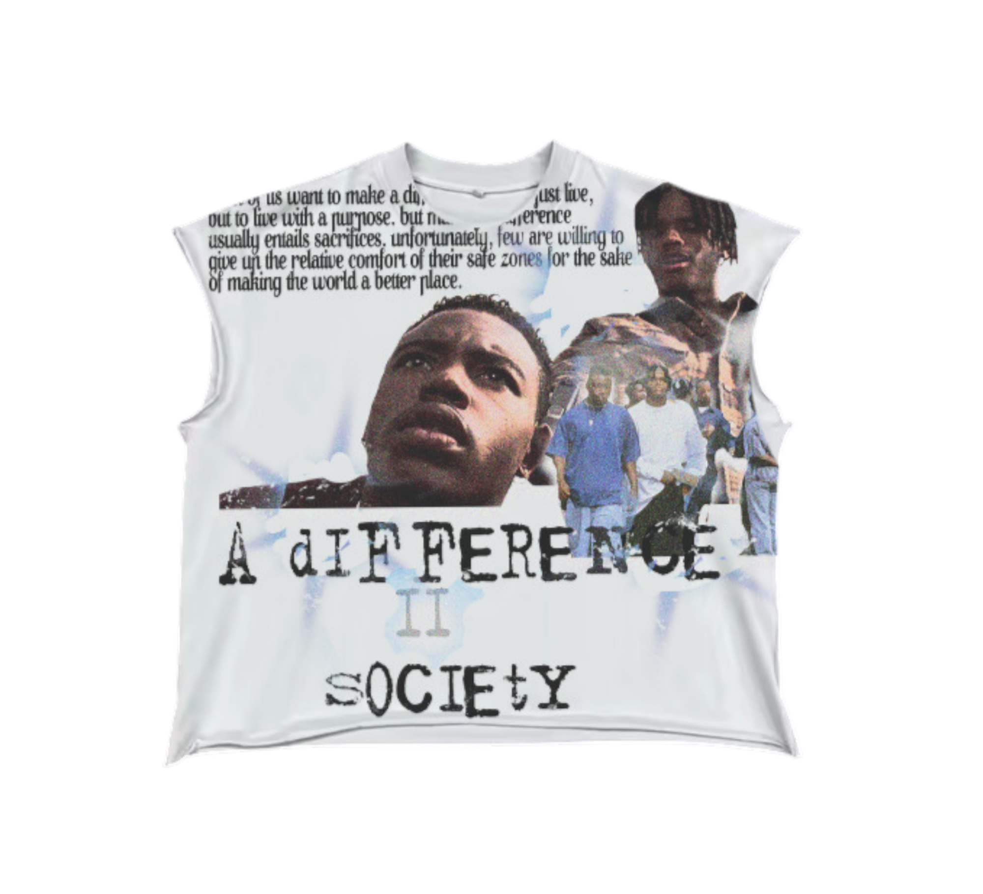 Sleeveless Pa printed shirt